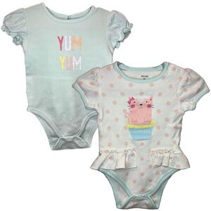 2/$8 Fanço from TURKEY🇹🇷 girls 3-6m bodysuit onesies bundle set of 2.